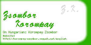 zsombor korompay business card
